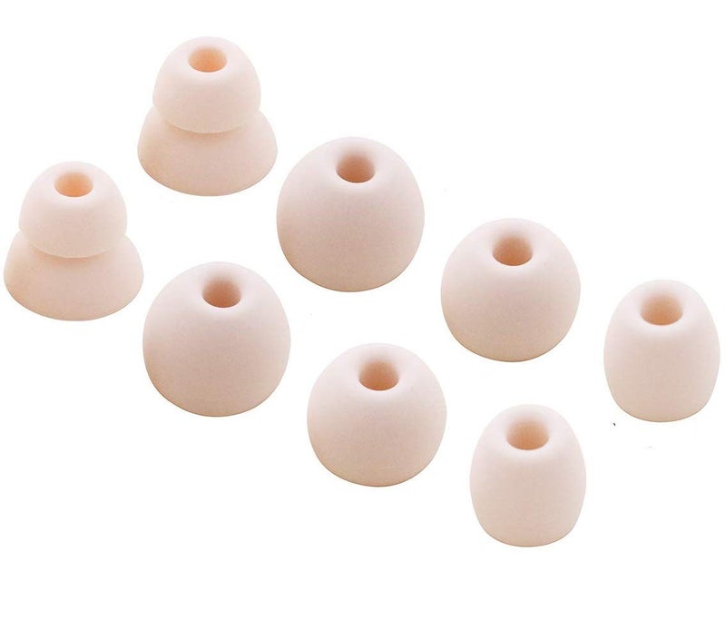 BLLQ Ivory Ear Tips Replacement for Powerbeats Pro,Replacement Ear Buds Eartips 8 PCS 4 Pairs with 4 Size Options Compatible Beats Powerbeats Pro, Ivory (Gold) PP4I - Image 1